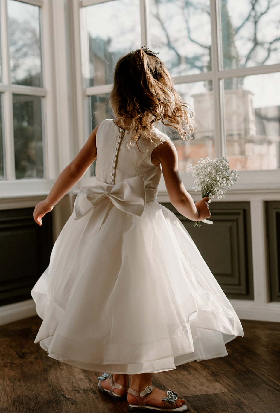 Elise - Flowergirl dress with Waterfall Skirt
