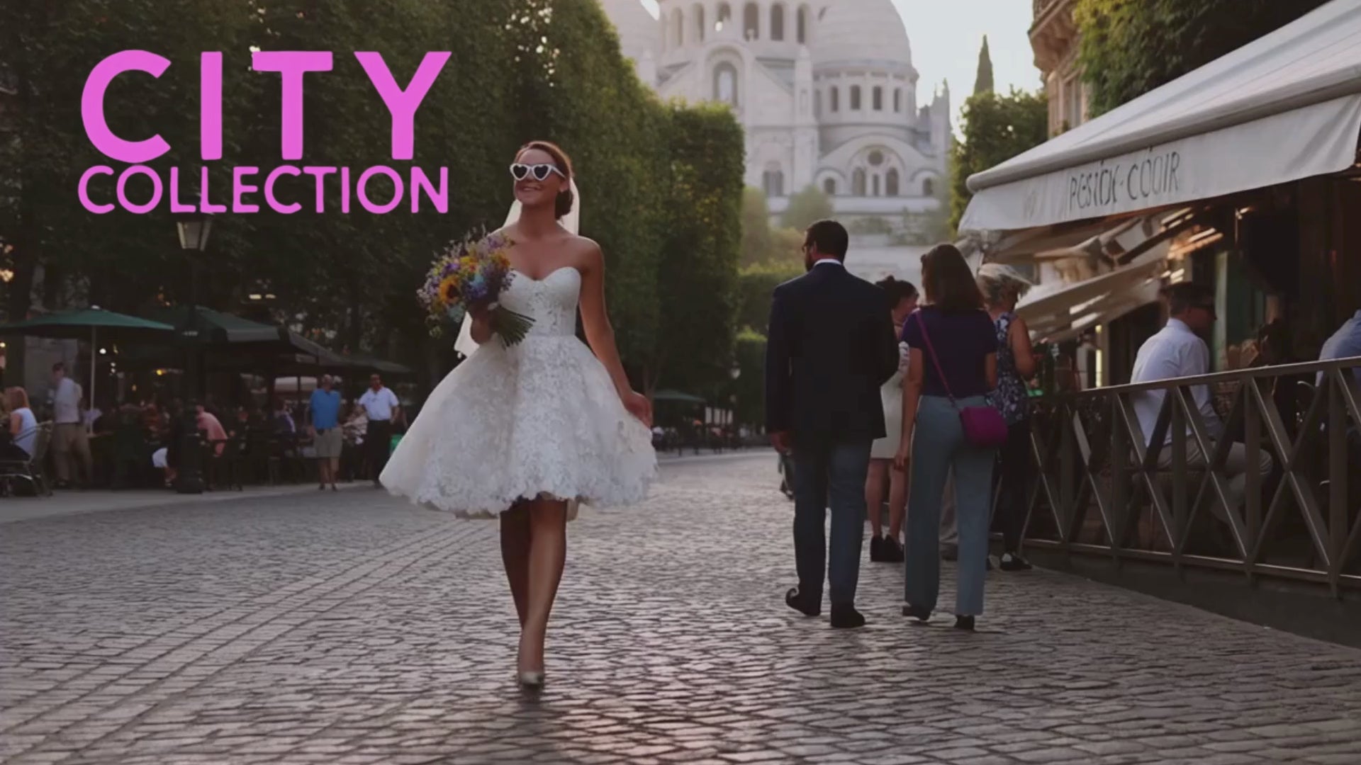 Load video: Wedding Dress, Lace with Beading and Sleeves