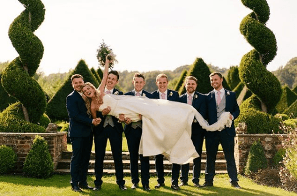 Suede Pink Wedding Tie