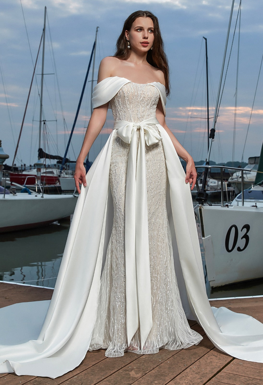 designer beaded wedding dress